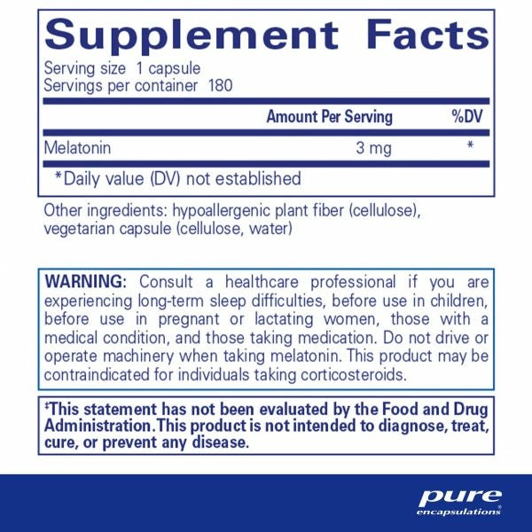 Pure Melatonin 3 mg